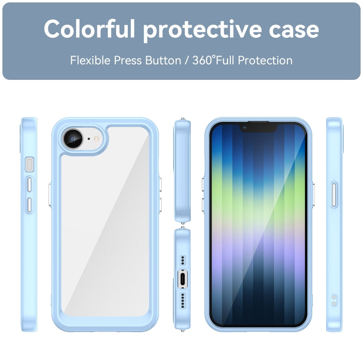 For iPhone 16e Colorful Series Acrylic + TPU Phone Case(Blue) by bashfashion