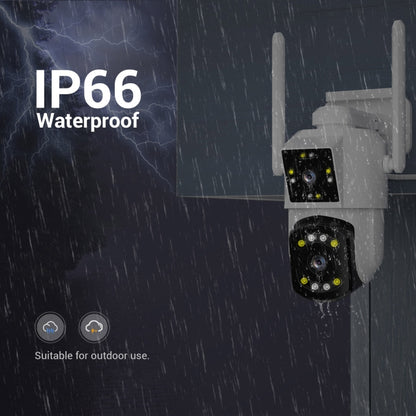 ESCAM PT210 2x3MP Dual Lens Dual Screen Monitor WiFi Camera Support Two-way Voice & Motion Detection & Cloud Storage(US Plug) by ESCAM