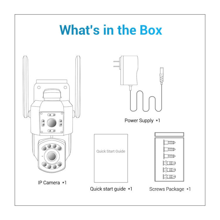 ESCAM PT210 2x3MP Dual Lens Dual Screen Monitor WiFi Camera Support Two-way Voice & Motion Detection & Cloud Storage(EU Plug) by ESCAM
