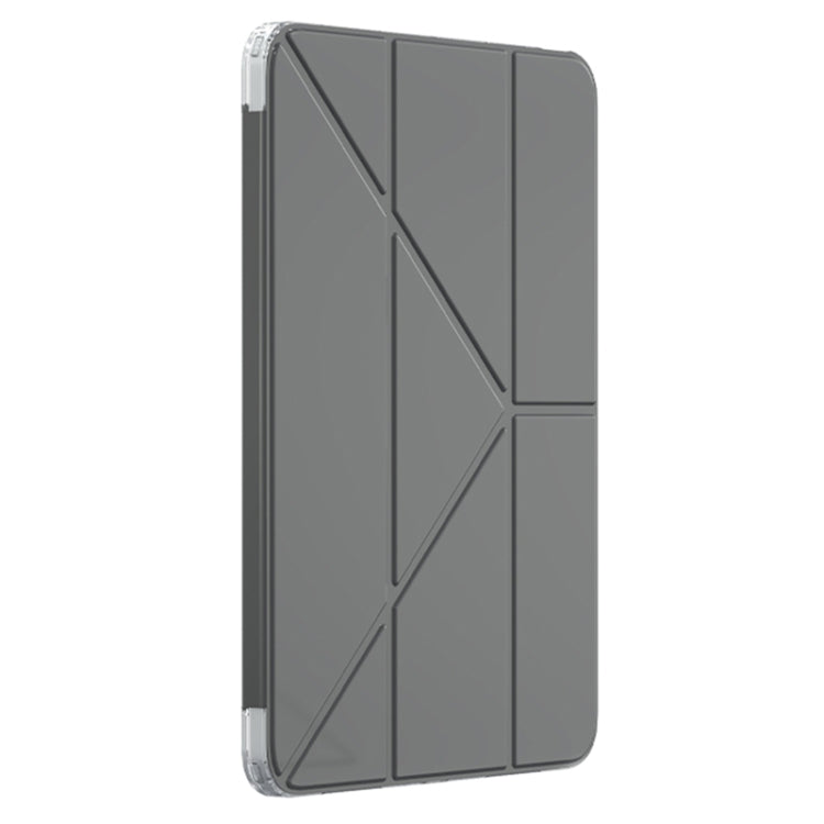 For iPad Air 13 2025 / 2024 Mutural Deformation Stand Smart Leather Tablet Case(Black) by Mutural