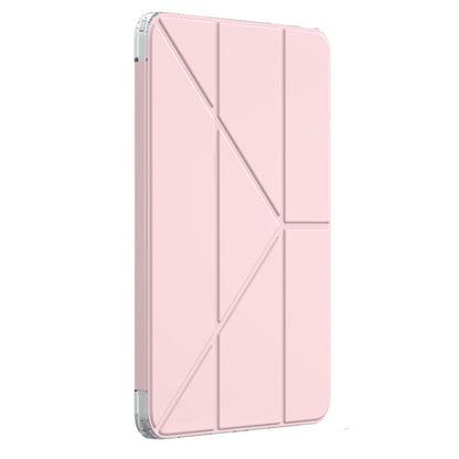 For iPad Pro 11 2025 / 2024 Mutural Deformation Stand Smart Leather Tablet Case(Pink) by Mutural