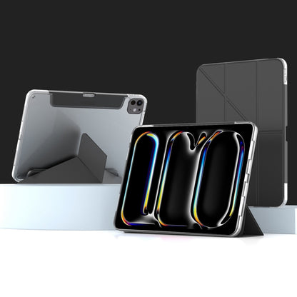 For iPad Pro 13 2025 / 2024 Mutural Deformation Stand Smart Leather Tablet Case(Black) by Mutural