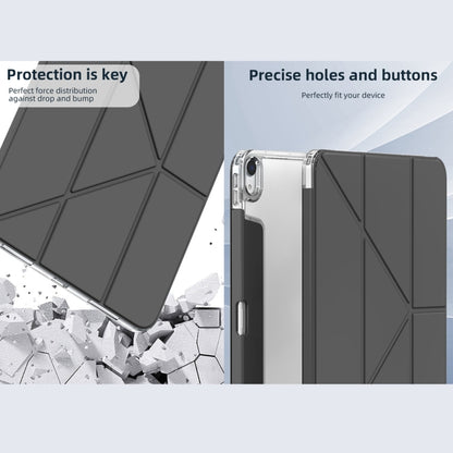 For iPad Air 13 2025 / 2024 Mutural Deformation Stand Smart Leather Tablet Case(Pink) by Mutural