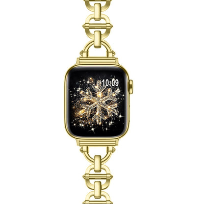 Ladder Buckle Metal Watch Band For Apple Watch SE 40mm(Gold) by bashfashion