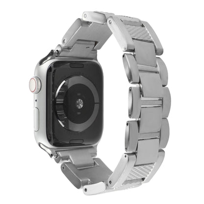 Plaid Metal Watch Band For Apple Watch Series 10 42mm(Silver) by bashfashion