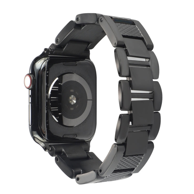 Plaid Metal Watch Band For Apple Watch Series 10 42mm(Black) by bashfashion