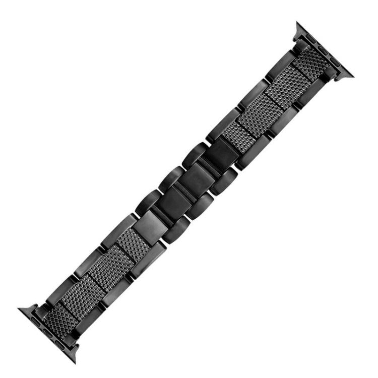 Plaid Metal Watch Band For Apple Watch Series 10 42mm(Black) by bashfashion