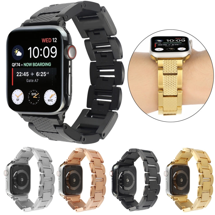 Plaid Metal Watch Band For Apple Watch Series 10 46mm(Silver) by bashfashion