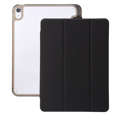 For iPad 2025 / 2022 Clear Acrylic 3-Fold Leather Tablet Case(Black) by bashfashion