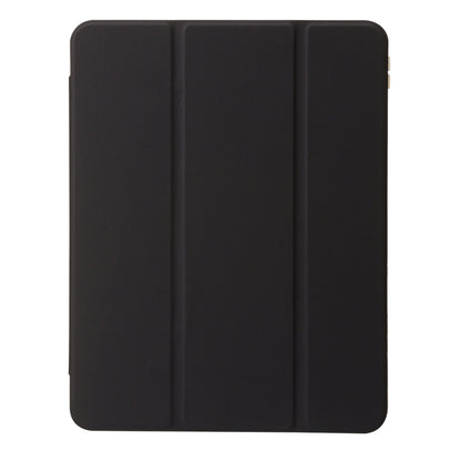 For iPad Air 11 2025 / 2024 Clear Acrylic 3-Fold Leather Tablet Case(Black) by bashfashion