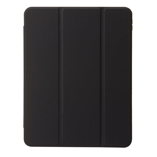 For iPad Air 11 2025 / 2024 Clear Acrylic 3-Fold Leather Tablet Case(Black) by bashfashion