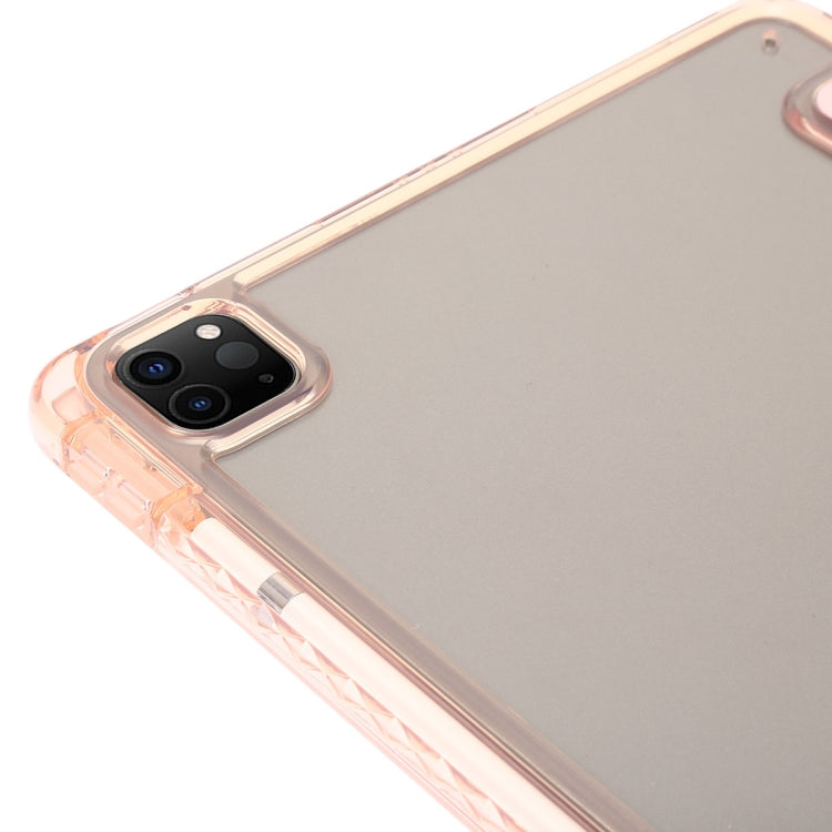 For iPad Pro 11 2025 / 2024 Clear Acrylic 3-Fold Leather Tablet Case(Ice Blue) by bashfashion