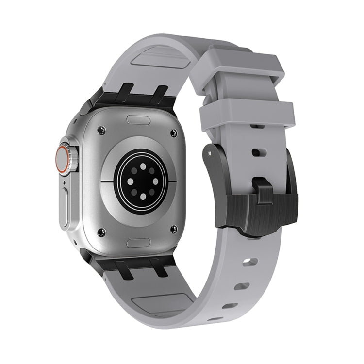 AP Silicone Watch Band For Apple Watch Ultra 49mm(Black Grey) by bashfashion