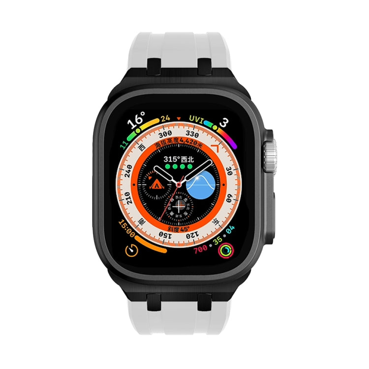 AP Silicone Watch Band For Apple Watch SE 40mm(Black White) by bashfashion