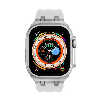 AP Silicone Watch Band For Apple Watch SE 40mm(Silver White) by bashfashion