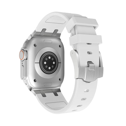 AP Silicone Watch Band For Apple Watch SE 44mm(Silver White) by bashfashion