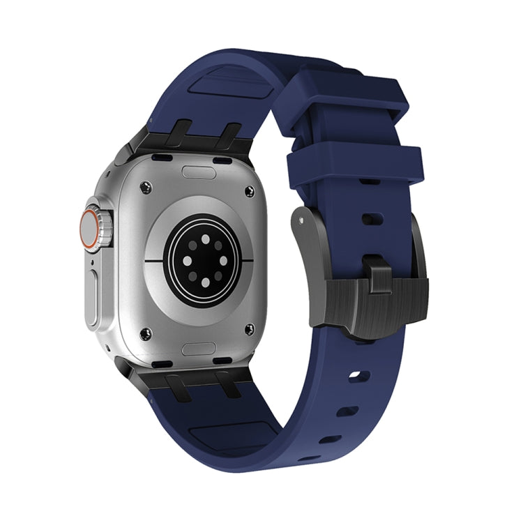 AP Silicone Watch Band For Apple Watch 4 40mm(Black Blue) by bashfashion