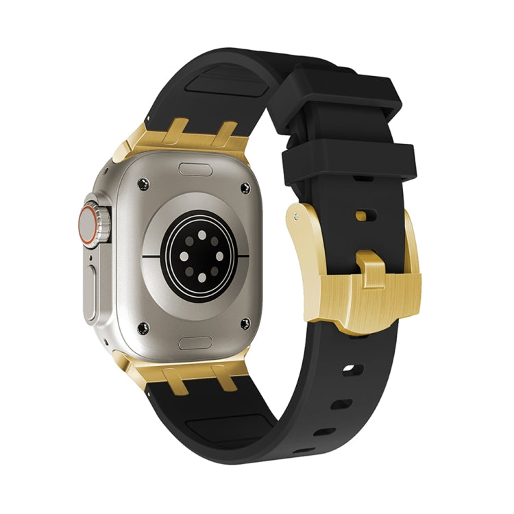 AP Silicone Watch Band For Apple Watch 3 38mm(Gold Black) by bashfashion