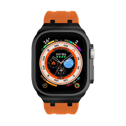 AP Silicone Watch Band For Apple Watch 3 38mm(Black Orange) by bashfashion