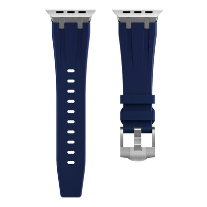 AP Silicone Watch Band For Apple Watch 3 42mm(Silver Blue) by bashfashion