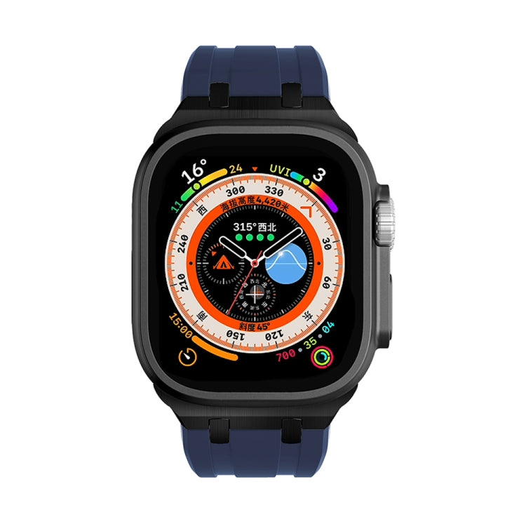 AP Silicone Watch Band For Apple Watch 38mm(Black Blue) by bashfashion