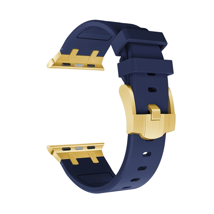 AP Silicone Watch Band For Apple Watch 42mm(Gold Blue) by bashfashion