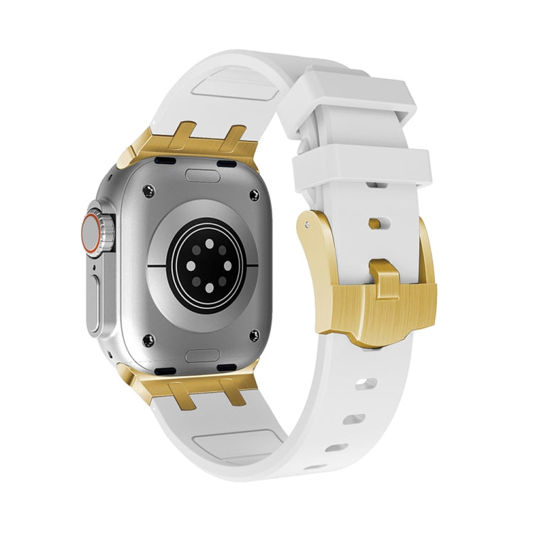 AP Silicone Watch Band For Apple Watch 42mm(Gold White) by bashfashion