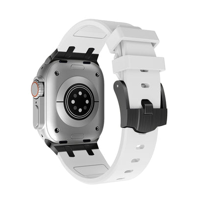 AP Silicone Watch Band For Apple Watch Ultra 2 49mm(Black White) by bashfashion