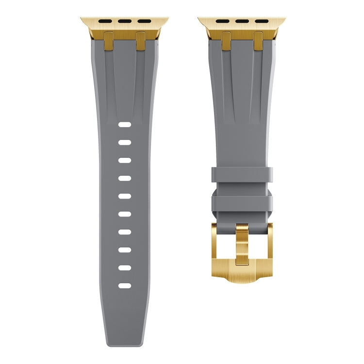 AP Silicone Watch Band For Apple Watch Series 10 42mm(Gold Grey) by bashfashion