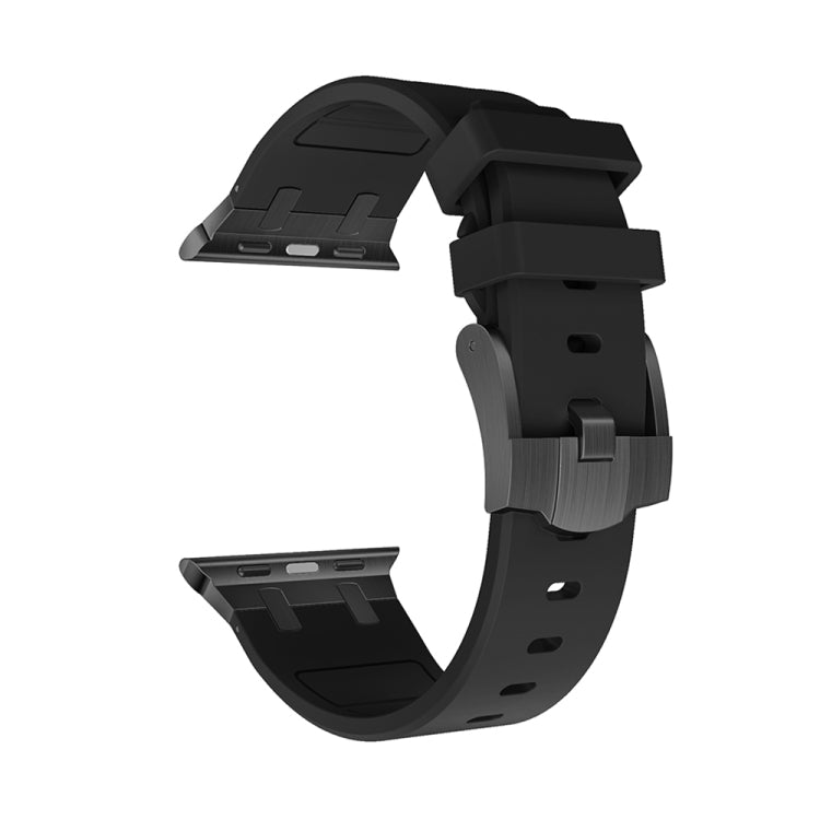 AP Silicone Watch Band For Apple Watch Series 10 46mm(Black Black) by bashfashion