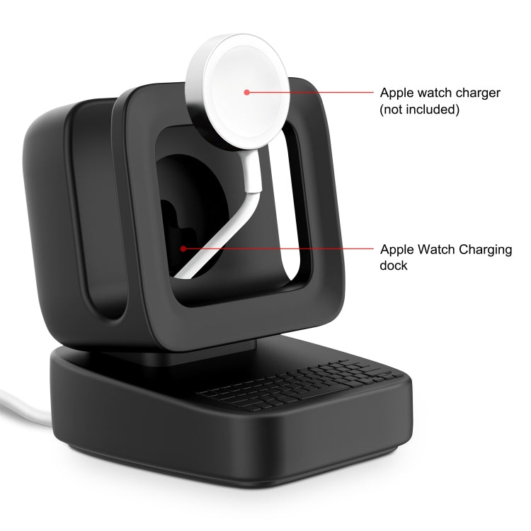 For Apple Watch 44/42/40/38mm Retro Watch Stand Holder(Black) by bashfashion