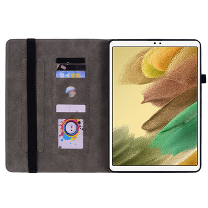 For Samsung Galaxy A7 Lite T220 / T225 Butterfly Rose Embossed Leather Tablet Case(Purple) by bashfashion