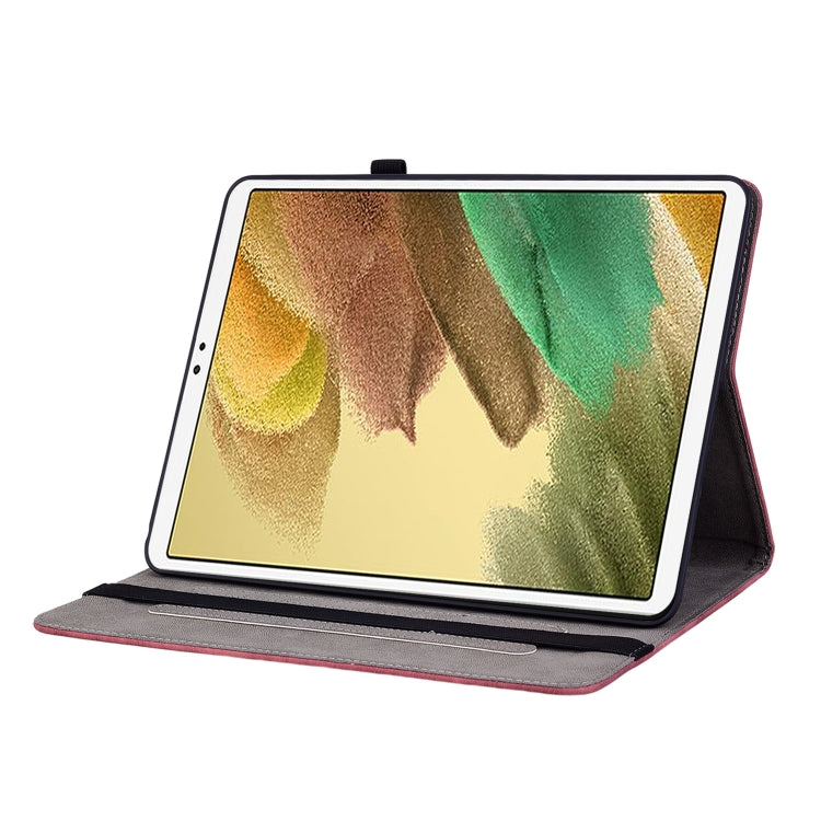 For Samsung Galaxy A7 Lite T220 / T225 Butterfly Rose Embossed Leather Tablet Case(Red) by bashfashion