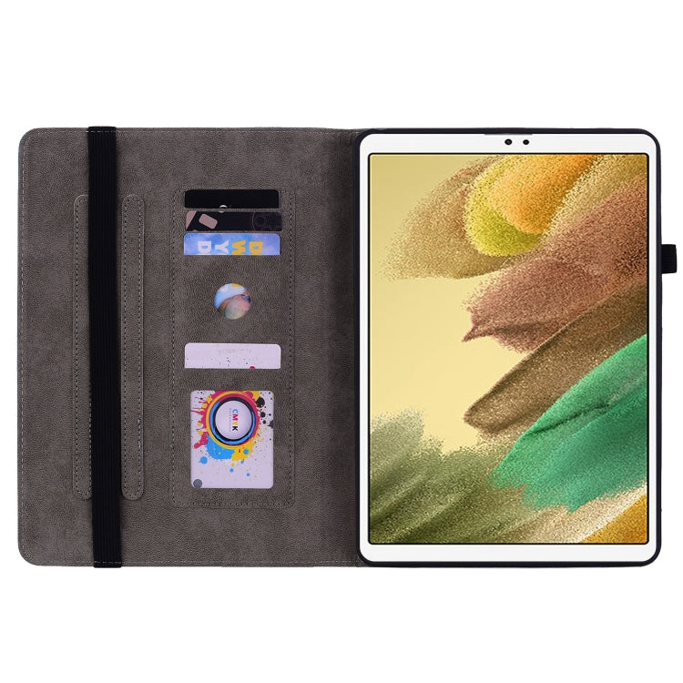 For Samsung Galaxy A7 Lite T220 / T225 Butterfly Rose Embossed Leather Tablet Case(Green) by bashfashion