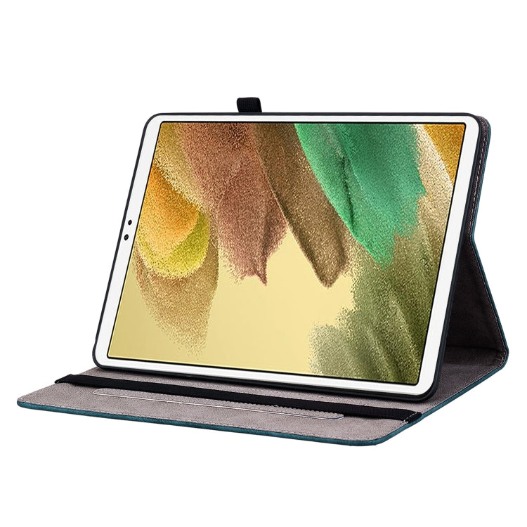 For Samsung Galaxy A7 Lite T220 / T225 Butterfly Rose Embossed Leather Tablet Case(Dark Blue) by bashfashion