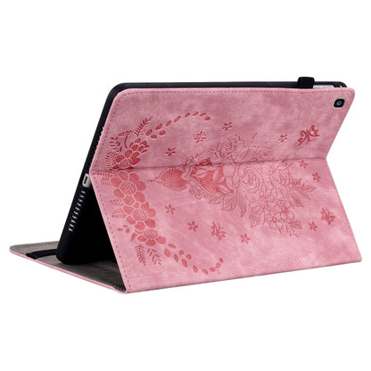 For Samsung Galaxy Tab A 8.0 2019 T290 Butterfly Rose Embossed Leather Tablet Case(Pink) by bashfashion