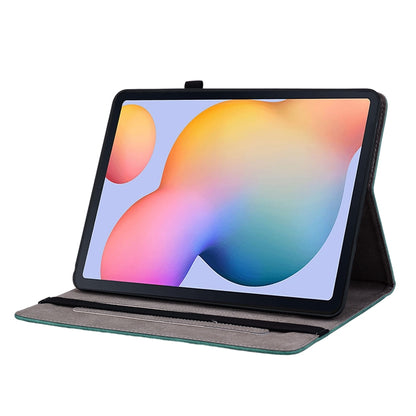 For Samsung Galaxy Tab S5e/T720/T725 Butterfly Rose Embossed Leather Tablet Case(Green) by bashfashion