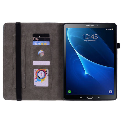 For Samsung Galaxy Tab A 10.1 2016/T580/T585 Butterfly Rose Embossed Leather Tablet Case(Pink) by bashfashion