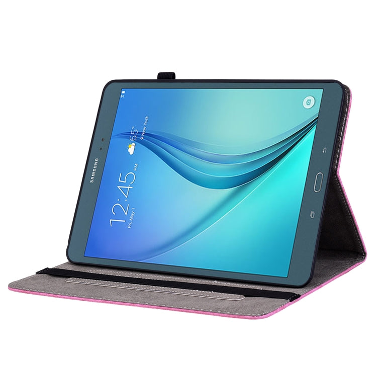 For Samsung Galaxy Tab A 9.7 T550 T555 Butterfly Rose Embossed Leather Tablet Case(Rose Red) by bashfashion