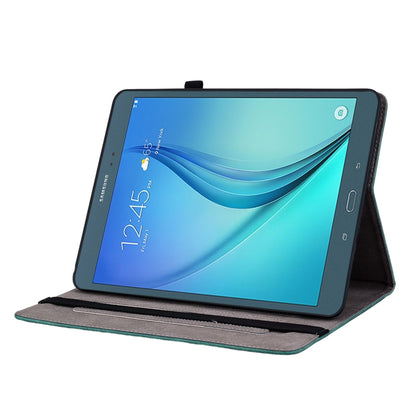 For Samsung Galaxy Tab A 9.7 T550 T555 Butterfly Rose Embossed Leather Tablet Case(Green) by bashfashion