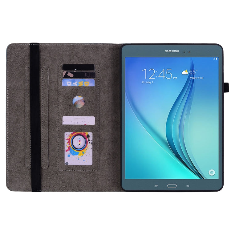 For Samsung Galaxy Tab A 9.7 T550 T555 Butterfly Rose Embossed Leather Tablet Case(Green) by bashfashion