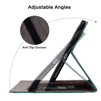 For Samsung Galaxy Tab A 9.7 T550 T555 Butterfly Rose Embossed Leather Tablet Case(Green) by bashfashion