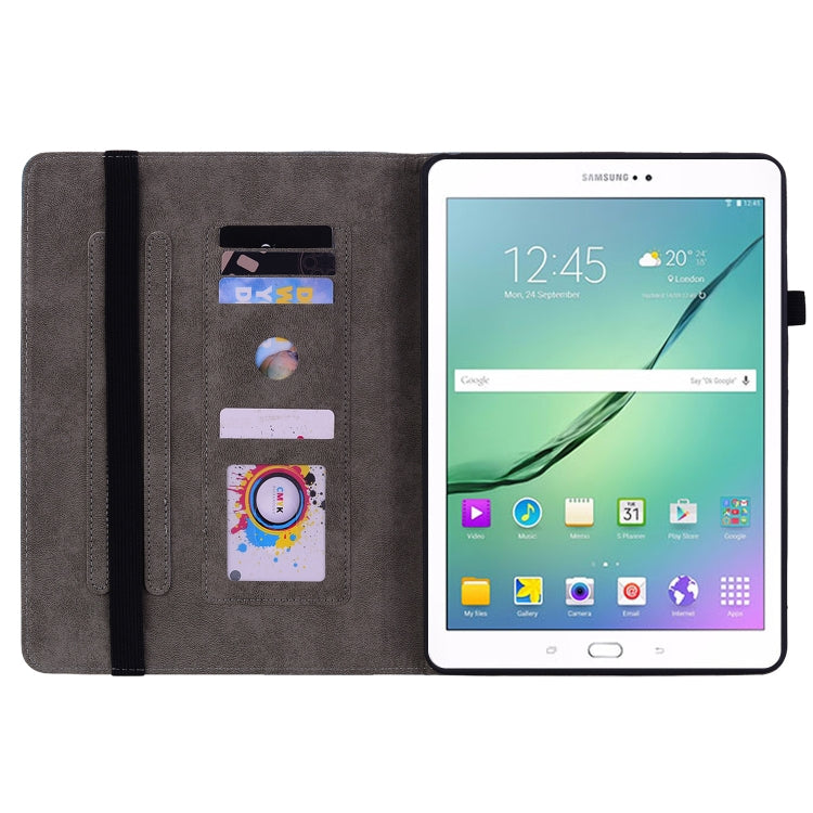 For Samsung Galaxy Tab S2 9.7 T810 T815 Butterfly Rose Embossed Leather Tablet Case(Purple) by bashfashion