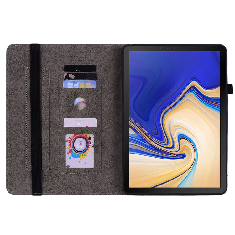 For Samsung Galaxy Tab S4 10.5 SM-T830 Butterfly Rose Embossed Leather Tablet Case(Purple) by bashfashion