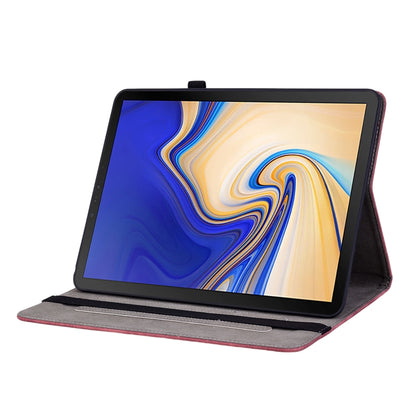 For Samsung Galaxy Tab S4 10.5 SM-T830 Butterfly Rose Embossed Leather Tablet Case(Red) by bashfashion