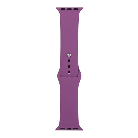 For Apple Watch Series 9&8&7 41mm / SE 3&SE 2&6&SE&5&4 40mm / 3&2&1 38mm Silicone Watch Band, Short Section (female)(Purple) by bashfashion
