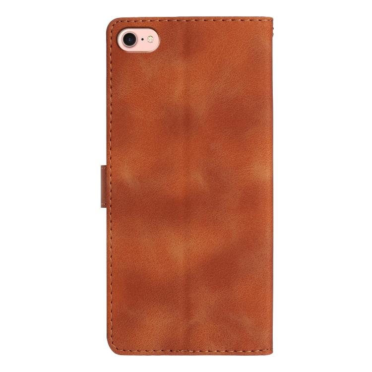 For iPhone 16e Flower Butterfly Embossing Pattern Leather Phone Case(Brown) by bashfashion