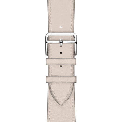 For Apple Watch Series 7 41mm / 6 & SE & 5 & 4 40mm / 3 & 2 & 1 38mm Leather Watch Band(Creamy-white) by bashfashion