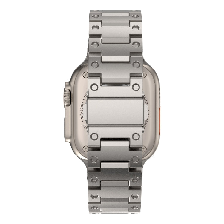 Double Rows Metal Watch Band For Apple Watch 5 40mm(Titanium) by bashfashion