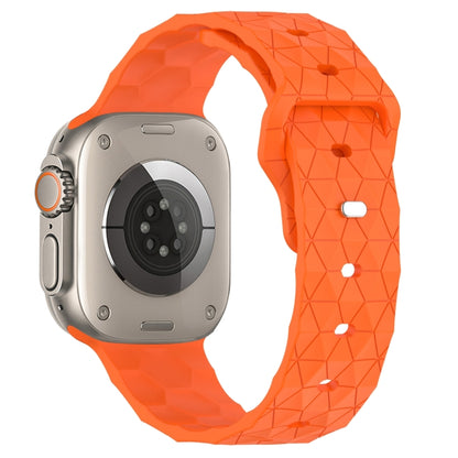 Football Texture Silicone Watch Band For Apple Watch Ultra 2 49mm(Orange) by bashfashion